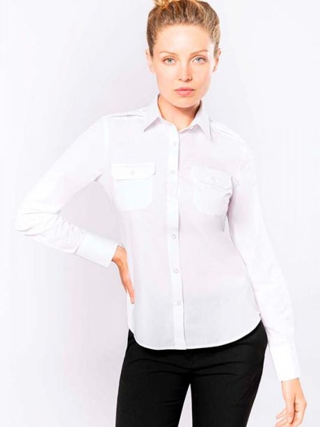 Kariban Popeline Women's Shirt with Long Sleeves
