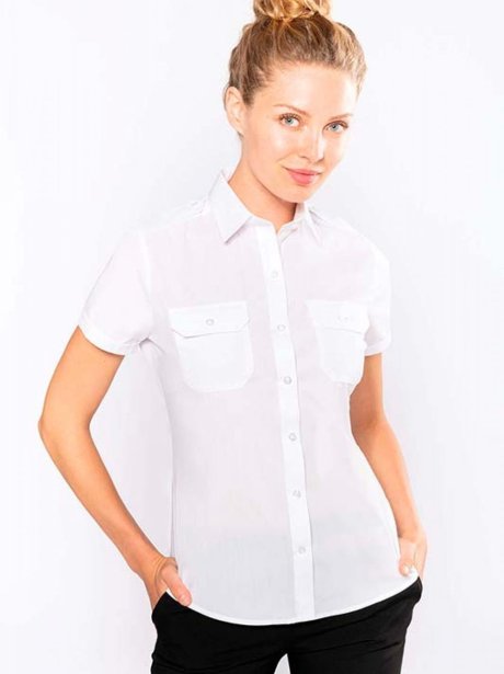Kariban Popeline Women's Shirt with Short Sleeves