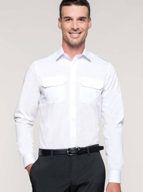Kariban Official Men's Long Sleeved Popeline Shirt