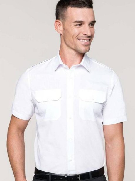 Kariban Poplin Short Sleeve Pilot Shirt
