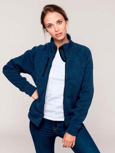 Kariban Ladies’ full zip heather jacket