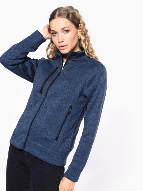 Kariban Ladies’ full zip heather jacket