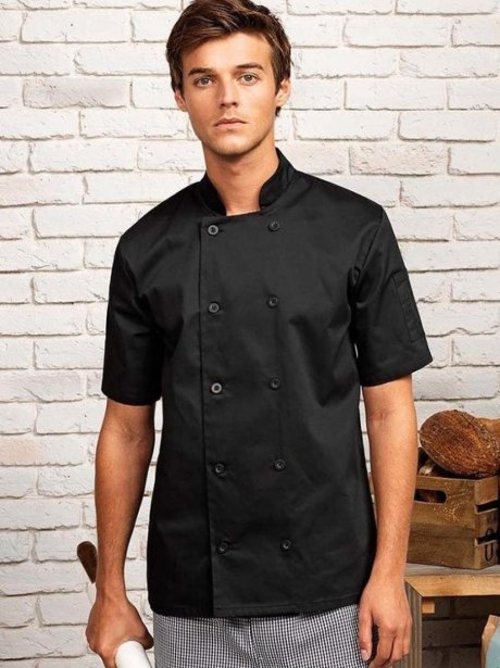 Premier Short Sleeve Sleeve Chef Jacket 