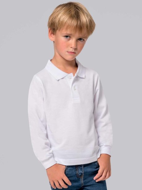 JHK Kid's Longsleeve Polo Shirt (210g)