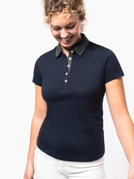 Kariban Ladies’ two-tone jersey polo shirt (180g)