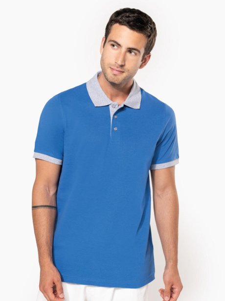 Kariban Men's two-tone piqué polo shirt (180g)