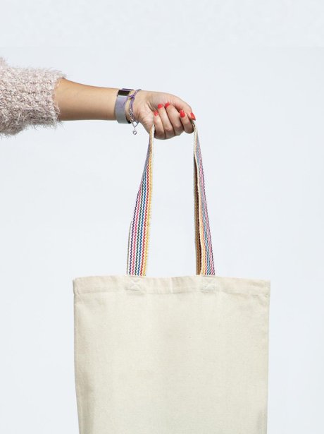 Impacto Tote Bag with Colored Handles (180g)