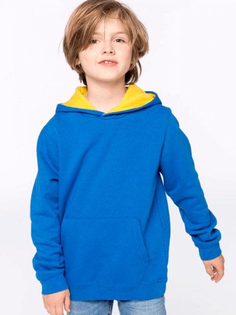 Kariban Kid's Contrast Hooded Sweatshirt