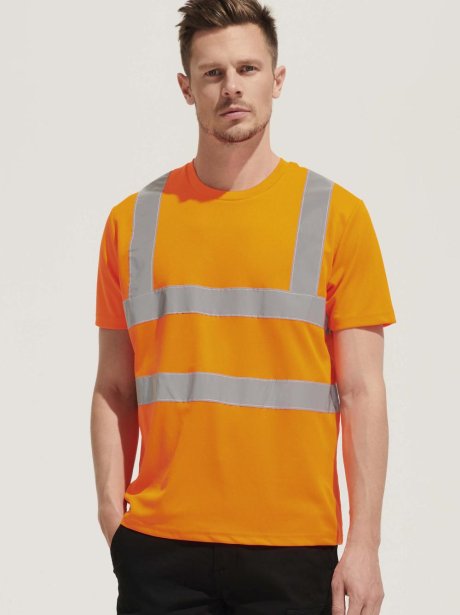 Sol's Mercure Pro T-Shirt With High Visibility Strips